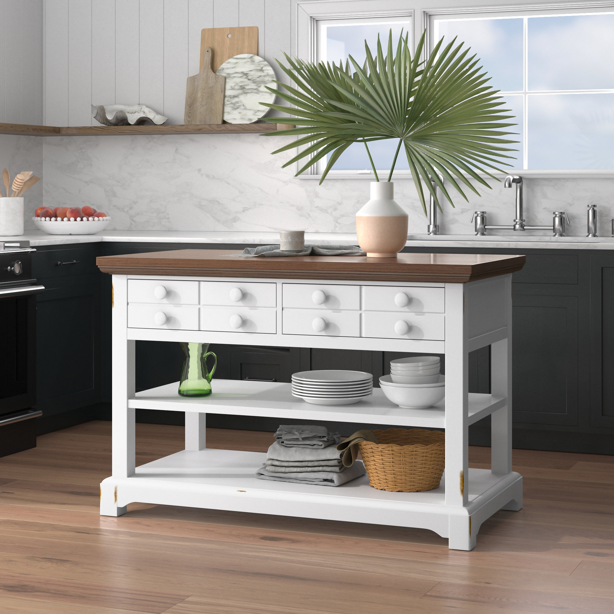 Beachcrest Home Orla Kitchen Island Reviews Wayfair